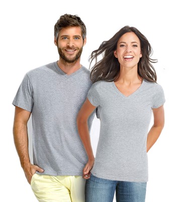 Ανδρικό & Γυναικείο t-shirt με λαιμόκοψη "V" 